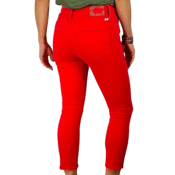 Lucky Brand BRIDGETTE SKINNY 2/26x23 Red  Raw Hem - Picture 4 of 7